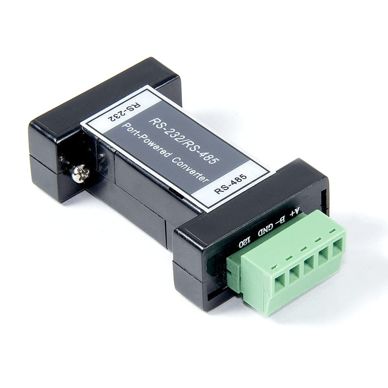 COMMFRONT Industrial Slim RS232 to RS485 Converter, Port-Powered, Built-in Selectable 120-Ohm Terminator, 600W Surge and 15kV ESD Protection