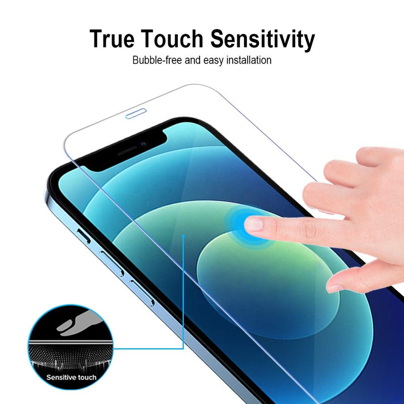 2021 (5 Pack) Mobile Phone 3D 9H Anti Shock Tempered Glass Film, Front and Back Screen Protector for iPhone, 12 Mini,/ 12, 12 PRO, 12 PRO MAX. (with Easy Applicator) (iPhone 12 pro (6.1)) iphone 12 pro (6.1)
