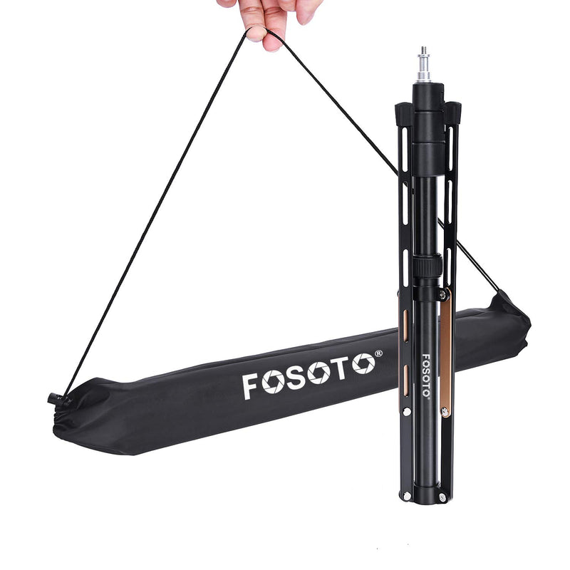 FOSOTO 75in Fold Video Tripod Light Stand Super Lightweight Compact for Ring Light, Speedlight, Flash, Umbrella, Softbox, Filming Product Portrait Shooting Lighting Stand