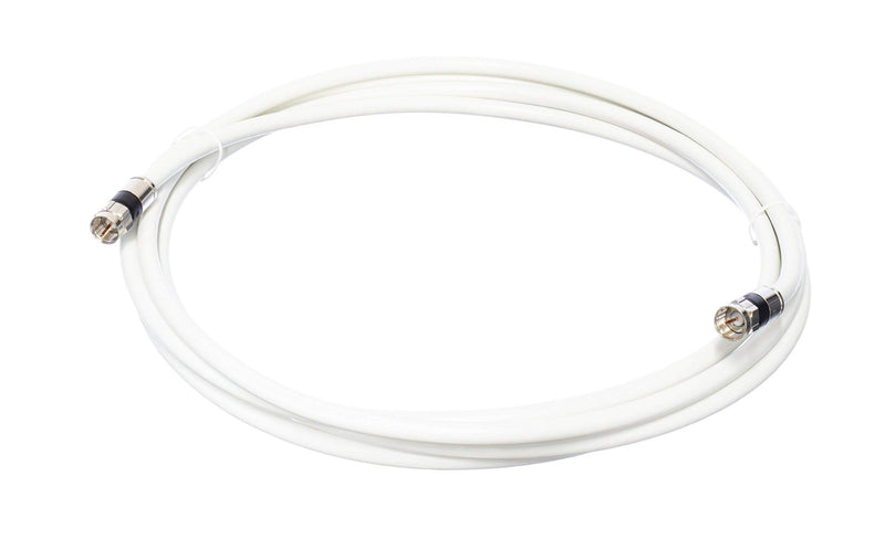 30' Feet, White RG6 Coaxial Cable (Coax Cable) with Weather Proof Connectors, F81 / RF, Digital Coax - AV, Cable TV, Antenna, and Satellite, CL2 Rated, 30 Foot 30 Feet