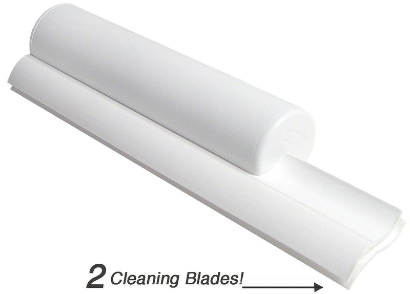 Cleret Dual Bladed Classic Bath Squeegee - All White