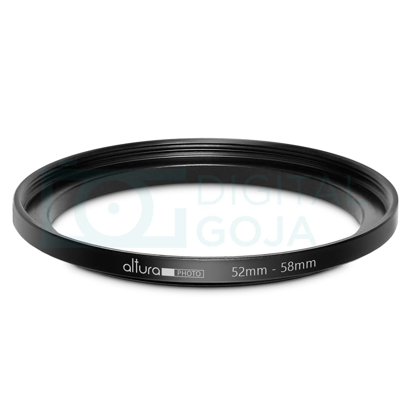 Altura Photo 52-58MM Step-Up Ring Adapter (52MM Lens to 58MM Filter or Accessory) + Premium MagicFiber Cleaning Cloth