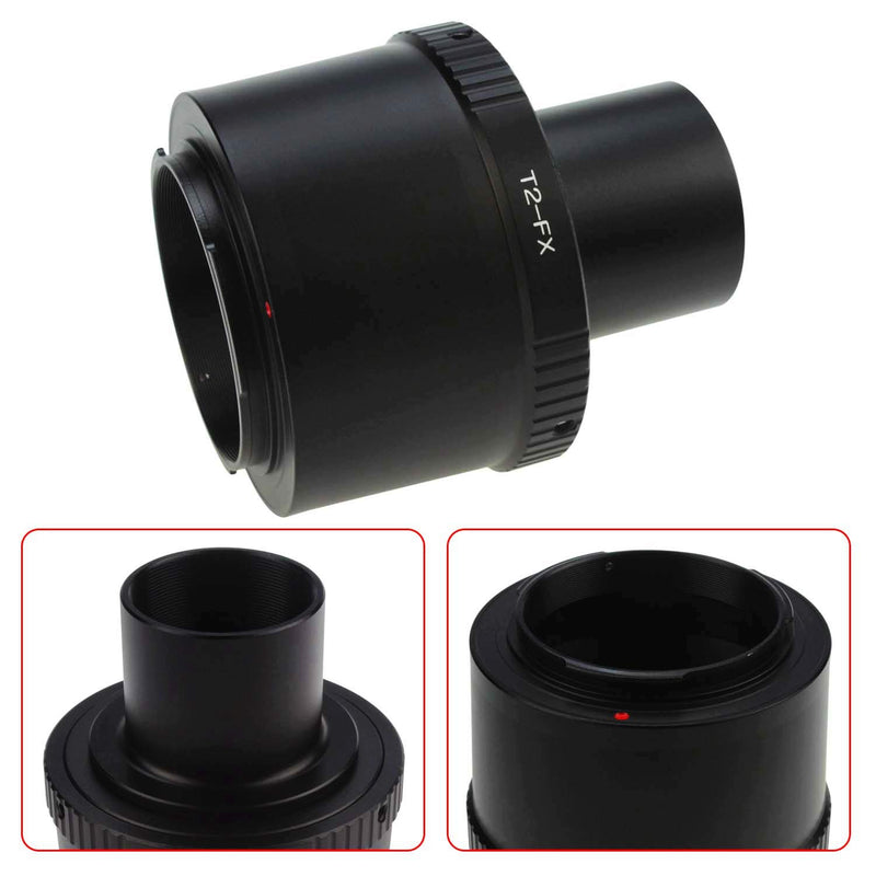 Astromania T T2 Lens to Fuji FX Mount Camera Adapter and M42 to 1.25" Telescope Adapter (T-Mount) - Universal Screw in for X-T1 X-A1 X-E2 X-M1 X-E1 X-PRO1 Ring Set for Fuji FX