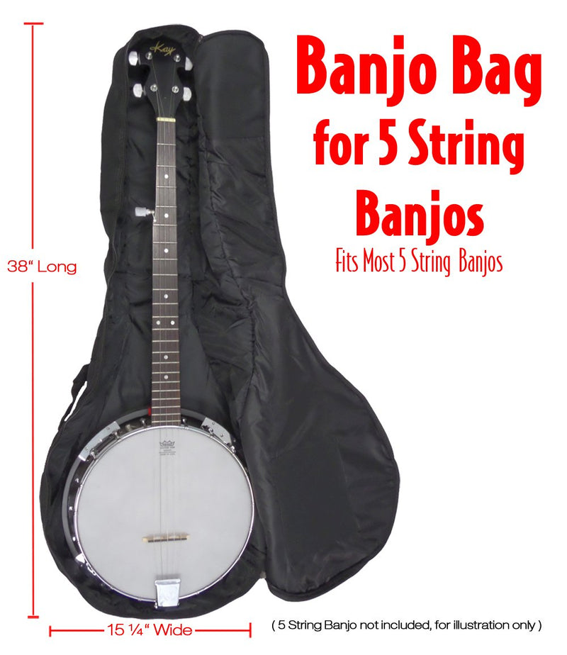 [AUSTRALIA] - Performance Plus Heavy Duty 600 Denier, 0-String Nylon Banjo Bag, Good, (GBJ465) 