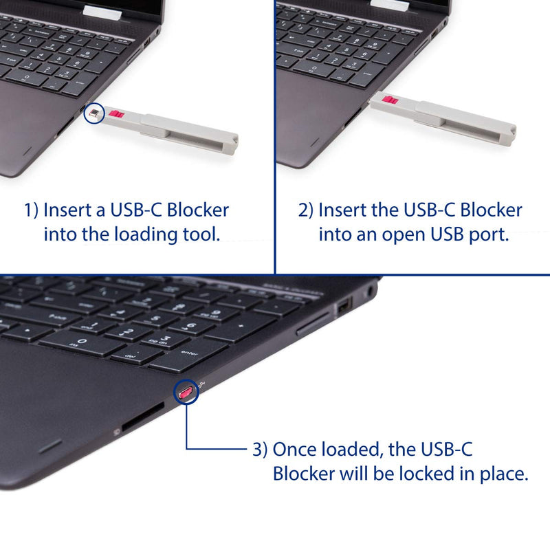 Syba 4 Piece USB-C Type-C Port Blocker with Removal Tool SY-ACC20222