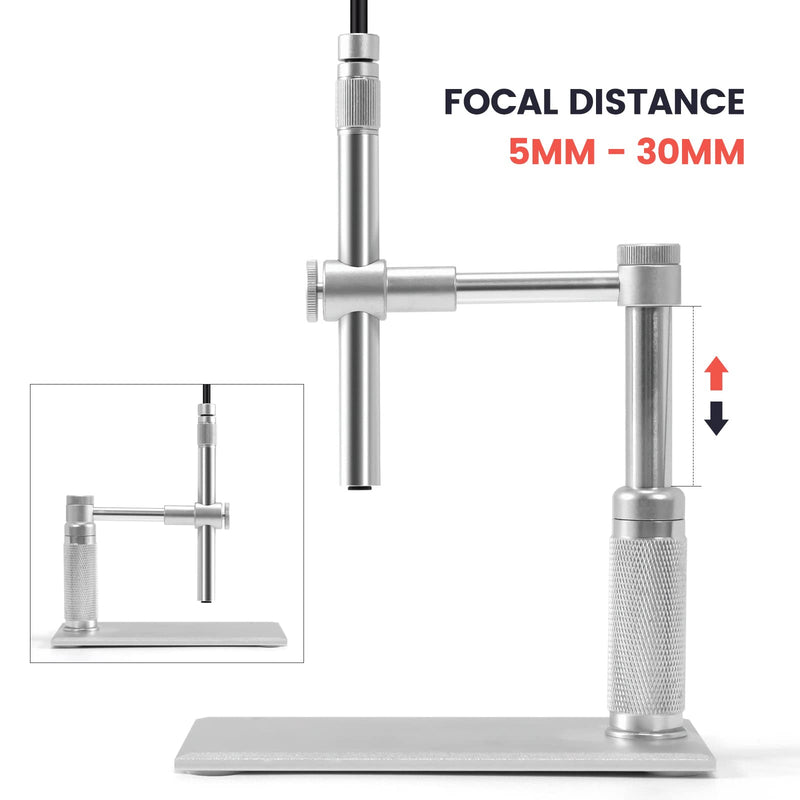 [AUSTRALIA] - Andonstar A1 Digital USB Microscope with Metal Stand, CMOS Sensor 2 Million Pixels, 1-500 Times, Camera&Video Microscope for Coin, Jewelry, PCB Repairing, Windows mac Compatible, 8 Built-in LED Light 