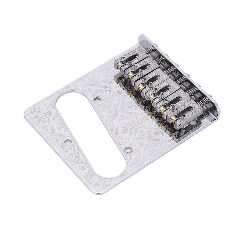 Guitar Bridge Zinc Alloy Guitar Roller Bridge Professional 6 String Saddle Bridge Plate for TL Telecaster Guitar Single Coil Pickup Hole