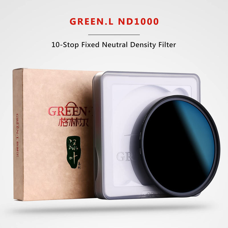 [AUSTRALIA] - GREEN.L 77mm ND1000 Filter Slim Neutral Density ND Filter Optical Glass 10 Stop 