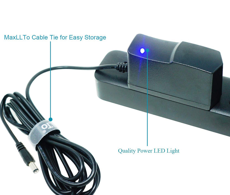 [AUSTRALIA] - Power Supply Adapter 9V, MaxLLTo AC 100-240V to DC 9V Transformers, 1 Amp, 2.1mm X 5.5mm Charger Cord for Roland Boss DB-90 DB90 Metronome Dr Beat Wall Charger Supply Cord - Black, 6FT Long Cable 
