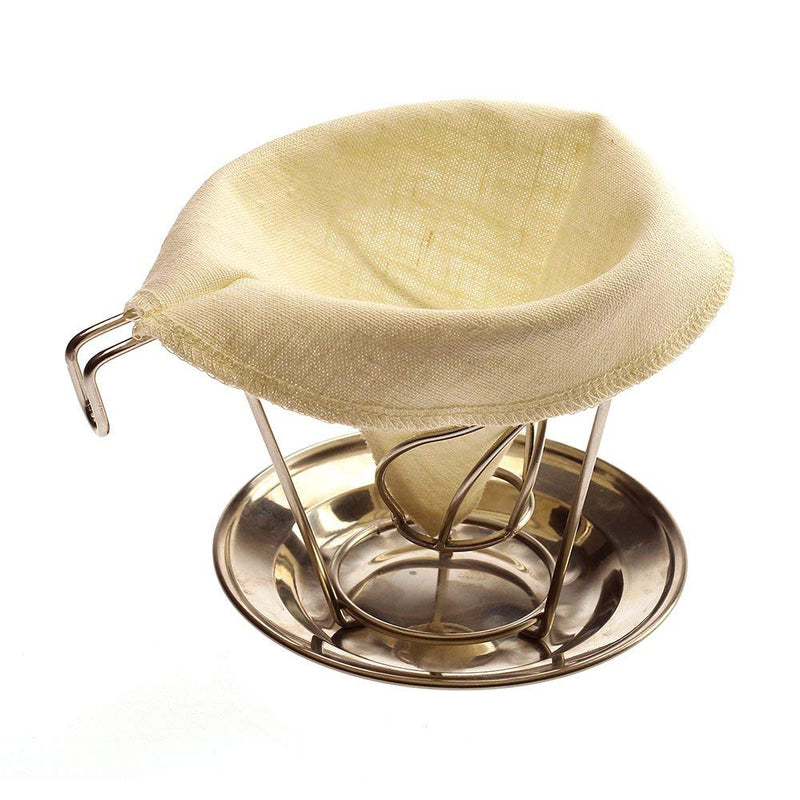 Bolio Organic Hemp Cone Pour Over Coffee Filters - Durable, EcoFriendly, Reusable (1, No.4) 1