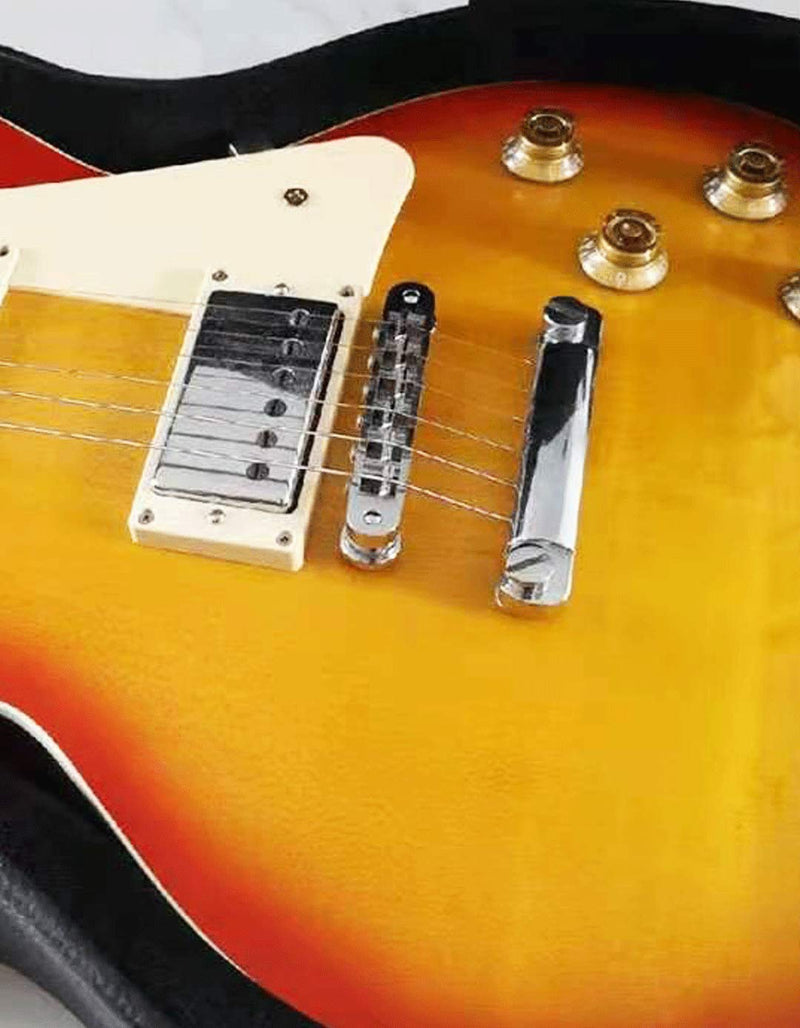 Chrome Roller Saddle Tailpiece Chrome for Gibson Les Paul LP SG Style Electric Guitar Replacement Parts (Silver) 2101-LPQQ-CR