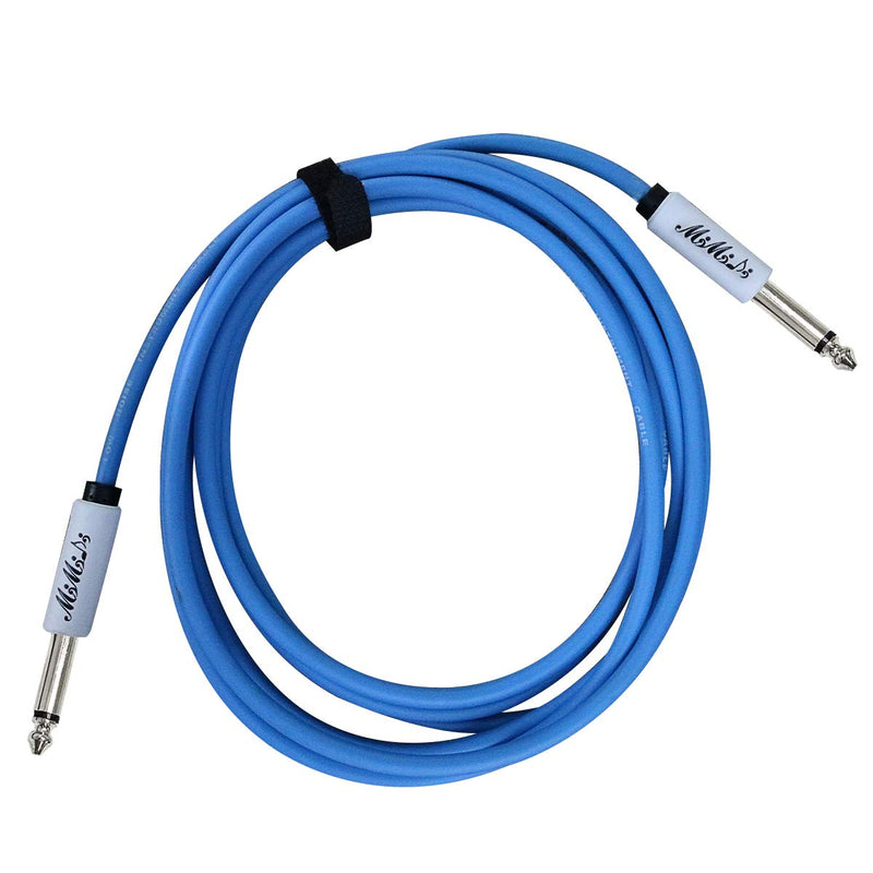 [AUSTRALIA] - Electric Guitar Instrument Cables 10 Ft- 3 M 1/4 Inch Straight to Right Angle Bass Keyboard AMP Instrument Cable, with Blue TPE Insulate Jacket, pro Audio- Single 