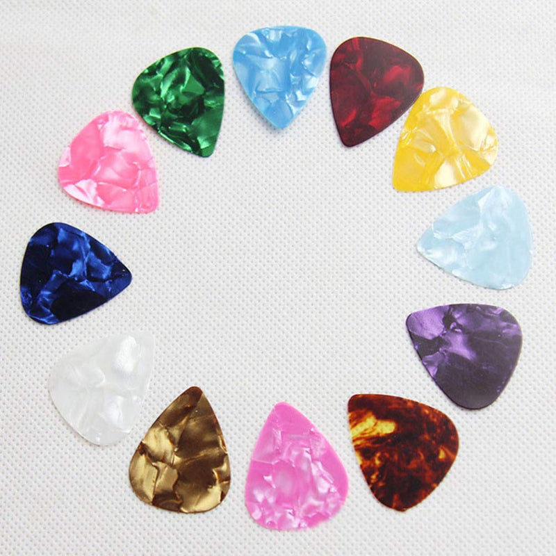 EXCEART 20PCS 0. 46mm Thin Guitar Picks Heart Shaped Celluloid Thin Guitar Plectrum Pick for Ukulele Guitar