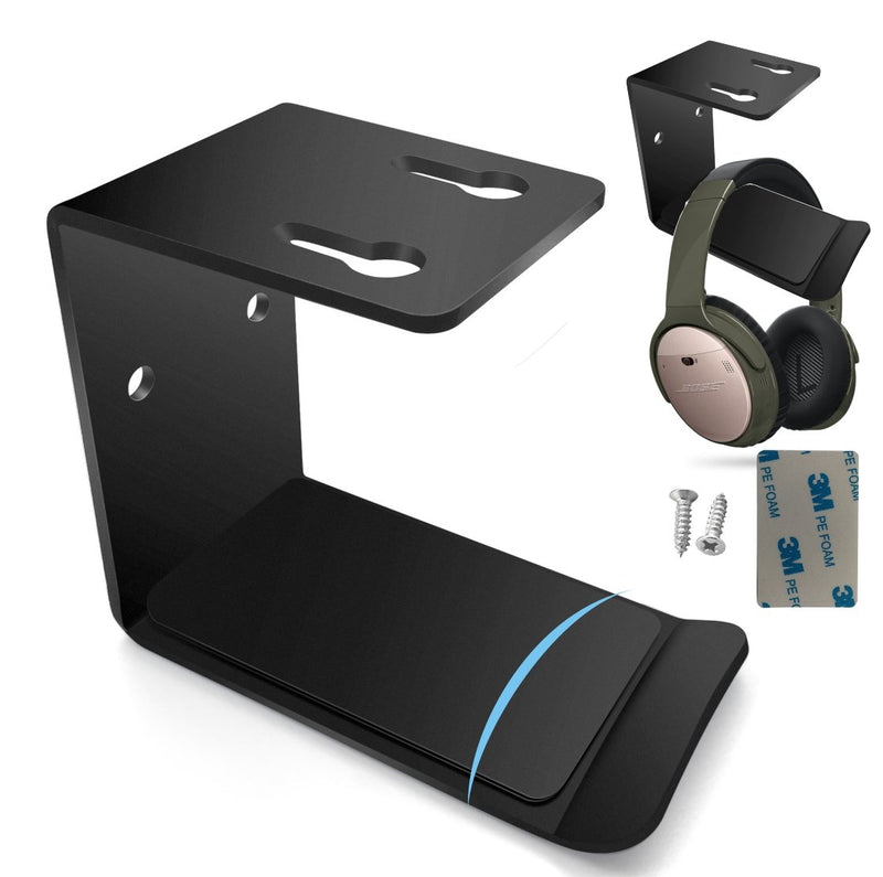 Under Desk Headphone Headset Mount Hanger Hook Holder XINME (Black Under Desk) BLACK UNDER DESK