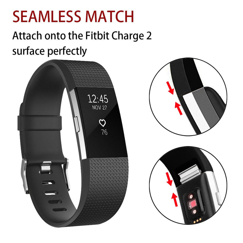 POY Replacement Bands Compatible for Fitbit Charge 2, Classic & Special Edition Adjustable Sport Wristbands Black Small