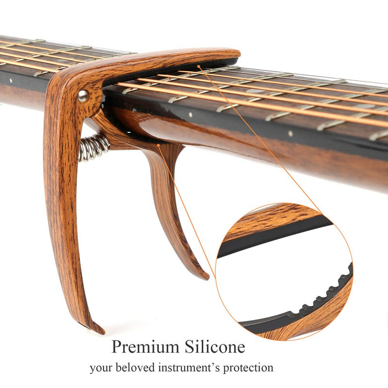 Guitar Capo, Premium Zinc Alloy Capo for Acoustic, Electric and Classical Guitars, Ukulele, Banjo, Bass, Mandolin