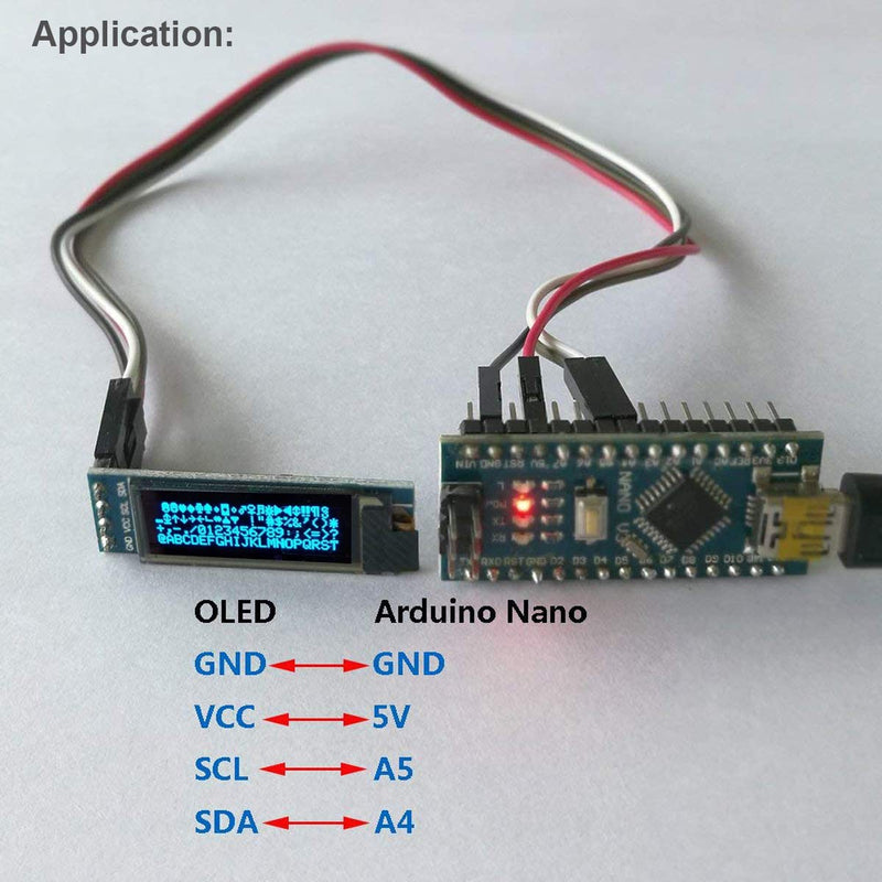 MakerFocus 2pcs I2C OLED Display Module 0.91 Inch I2C SSD1306 OLED Display Module Blue I2C OLED Screen Driver DC 3.3V~5V for Ar duino