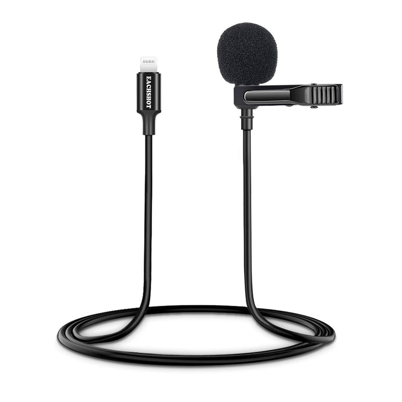 [AUSTRALIA] - EACHSHOT MIC-L 1.2M Professional Lavalier Lav Lapel Omnidirectional Phone Audio Video Recording Lavalier Condenser Microphone Mic for iPhone 11 Pro Max X Xr Xs max 8 8plus 7 7plus 6 6s 