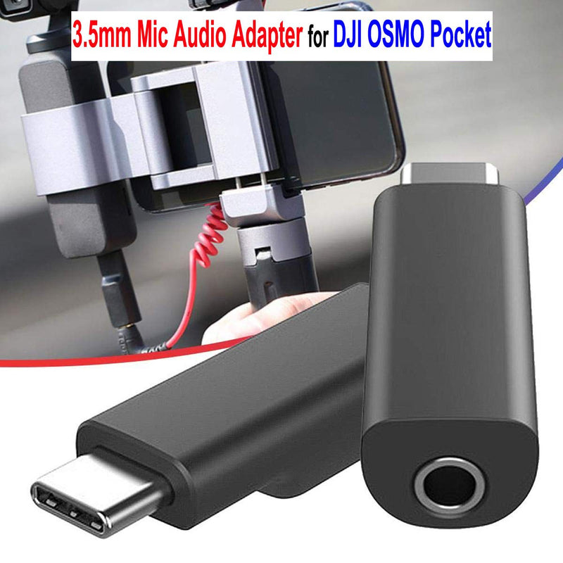 OSMO Pocket USB-C to 3.5mm Mic Microphone Audio Adapter Accessories Compatible with DJI OSMO Pocket