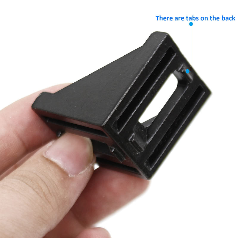 3030 Series Aluminum Profile Connector Set, 20pcs Black Corner Bracket, 40pcs M6 T Nuts and M6X10 Hex Screw Bolt for 30S 30X30 Aluminum Extrusion Profiles Rail Accessories