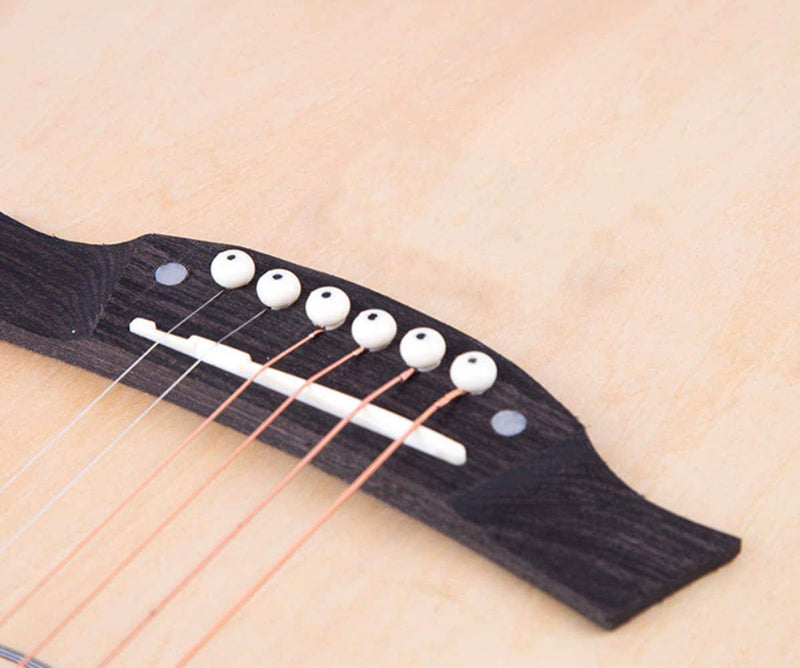 24 PCS Plastic Acoustic Guitar Bridge Pins Pegs with Bridge Pin Puller Remover ，Guitar Capo, Ivory & Black.