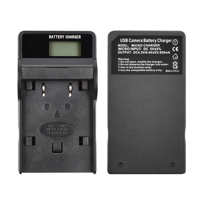 Turpow NB-2L NB-2LH Battery [ 2 Pack 1700mAh 7.2V ] and LCD Charger Pack Compatible with PowerShot G7 G9 S30 S40 S45 S50 S60 S70 S80 DC410 DC420 VIXIHF R11 EOS 350D 400D Digital Camera