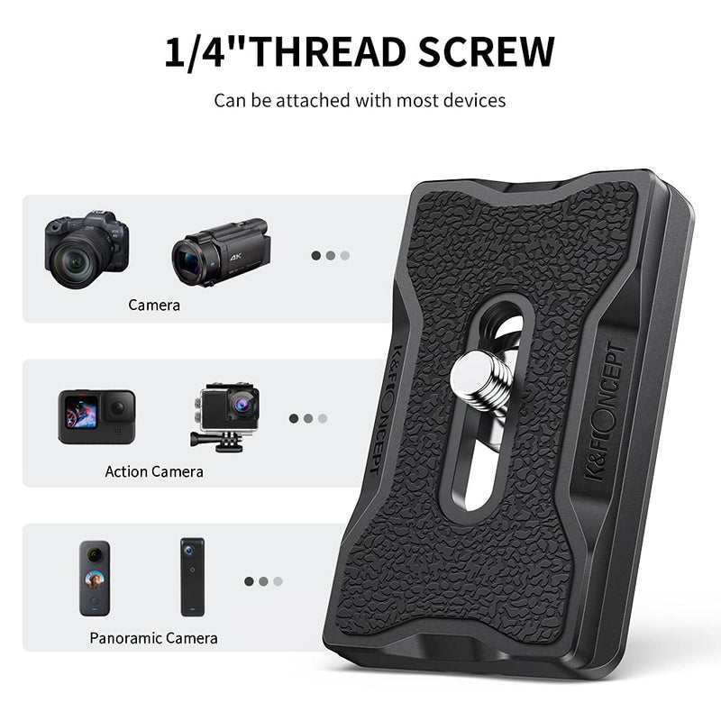 [AUSTRALIA] - K&F Concept K-28 Camera Tripod Quick Release Mounting Plate Black 1 Pack 