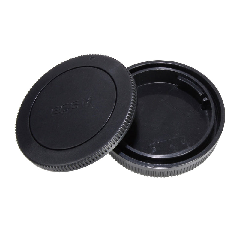 CamDesign Rear Lens Cap and Body Cap Set Compatible with Canon EOS M Mirrorless Camera and Lens