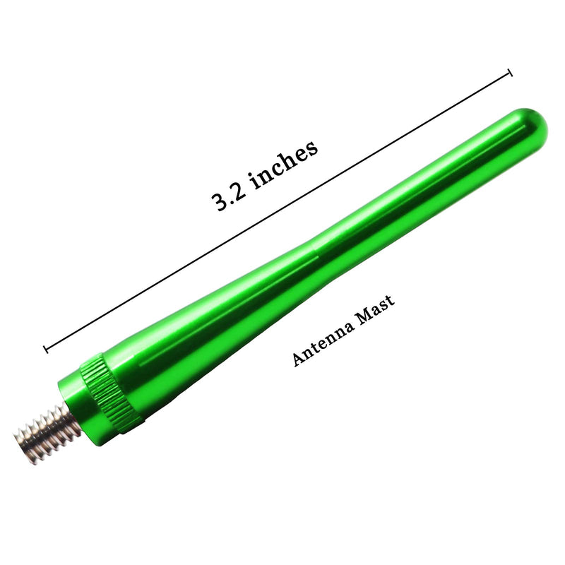 JAPower Replacement Antenna Compatible with Dodge RAM Trucks 2009-2019 | 3.2 inches-Green Green