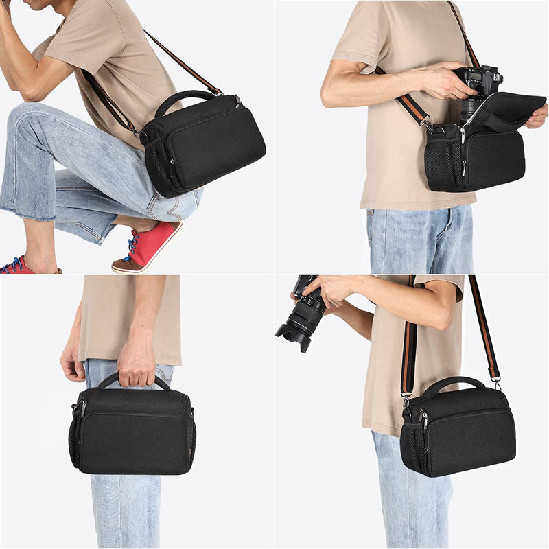 [AUSTRALIA] - DOMISO Camera Bag Case Waterproof Anti-Shock Shoulder Bag, Black 