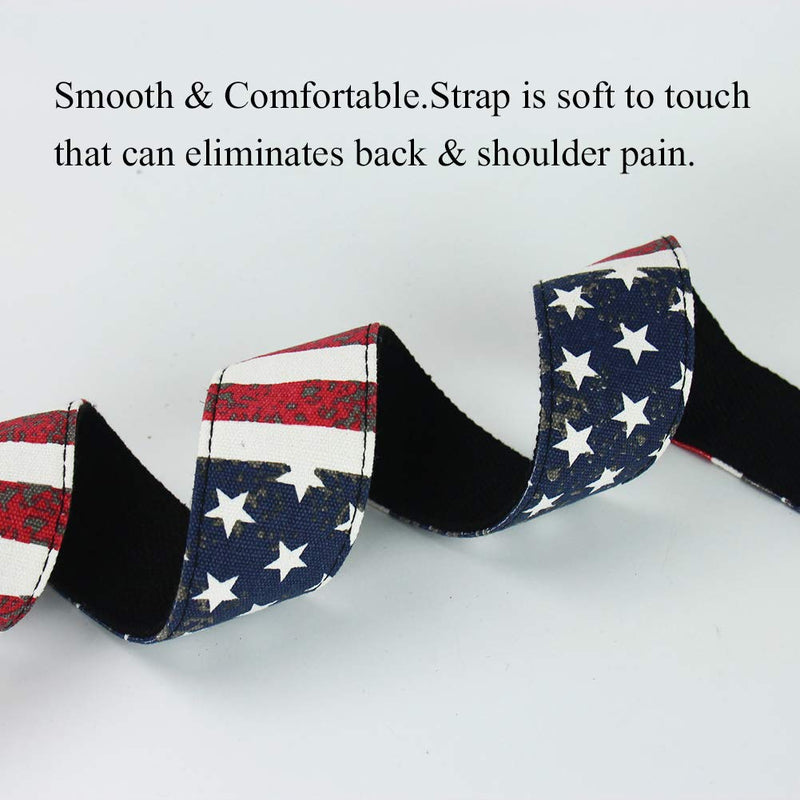 Guitar Strap,Qielizi Guitar Strap with Leather End Length Adjustable 2 Pick Holders & 2 Matching Picks For Electric Guitar, Acoustic Guitar and Bass - Unique Gift For Guitarist (1-American Flag) 1-American Flag