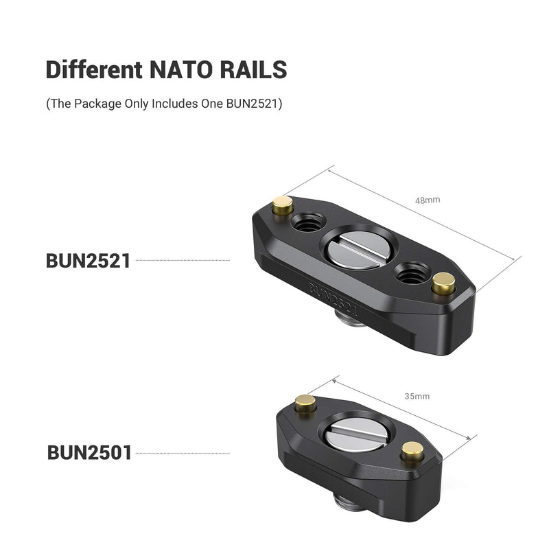 SmallRig NATO Rail with Locating Screw for ARRI 48mm BUN2521B