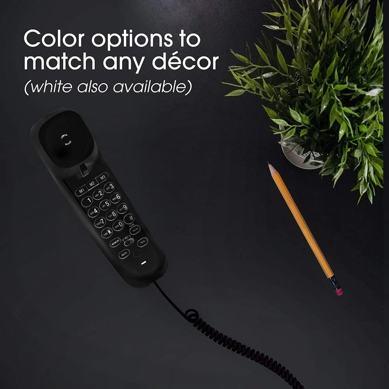Power Gear Coiled Telephone Cord, 4 Feet Coiled, 25 Feet Uncoiled, Phone Cord works with All Corded Landline Phones, For Use in Home or Office, Black, 76139 1 Pack