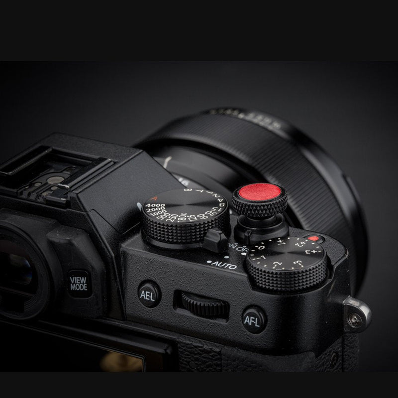 Camera Soft Release Button JJC Shutter Button for Fuji Fujifilm X-E4 X-T4 X-T3 X-T2 X-T30 X-T20 X-T10 X-PRO3 X-PRO2 X-PRO1 X100V X100F X100T X100S X-E3 for Sony RX10 IV III RX1RII RX1R RX1-2 Types Black+Red&Black
