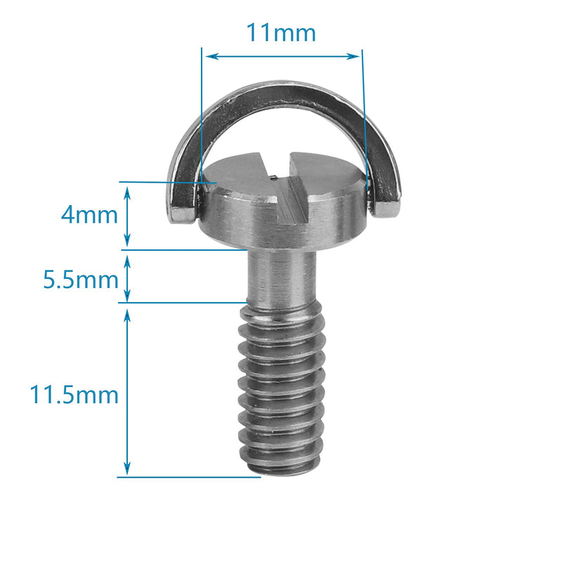 Shaft D-Ring 1/4 Inch Screw for Camera Tripod Monopod QR Plate,Quick Release Plate