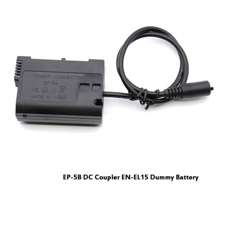 [AUSTRALIA] - EH-5A 12V-24V Adapter Step-Down DC Cable + EP-5B DC Coupler EN-EL15 Dummy Battery for Nikon V1 D850 D810 D800E D750 D610 D600 D500 Z6 Z7 