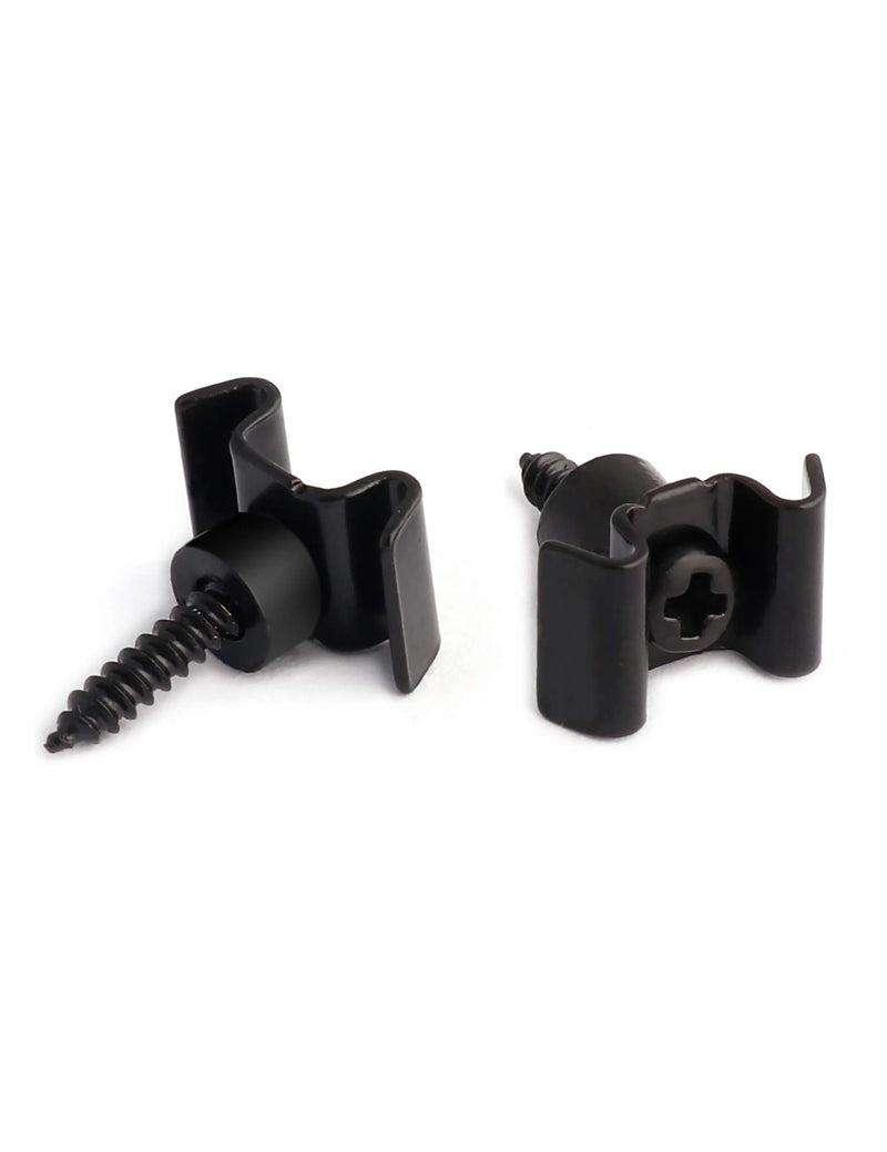 Metallor Guitar String Trees String Retainer Guides Compatible with Strat Tele Style Electric Guitar Parts Replacement Pack of 2pcs with Mounting Screws Black.