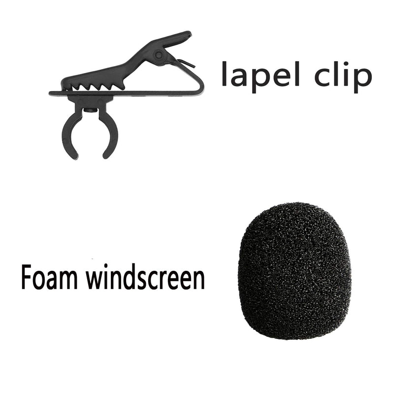 [AUSTRALIA] - (6 packs) Foam Windscreen & Lapel Clips, BOYA Microphone Replacement Kit for Lapel Lavalier Microphone, Lav Microphone Accessories 