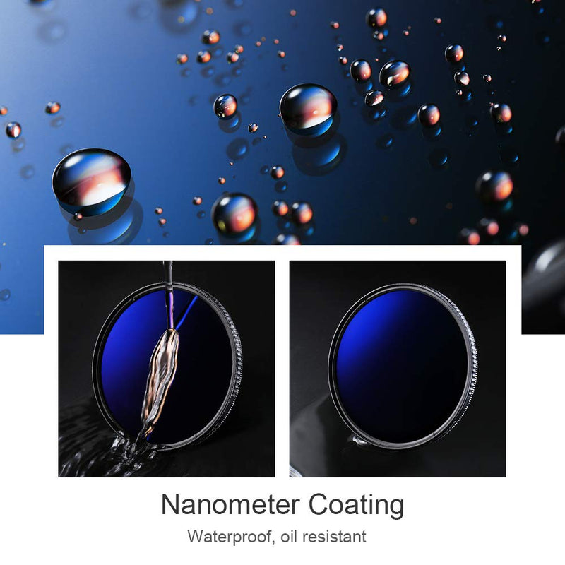 K&F Concept 62mm Neutral Density Filter ND32 Filter and CPL Circular Polarizing Filter 2 in 1 for Camera Lens Multi-Resistant Coating,Ultra Clear, Waterproof, Scratch-Resistant