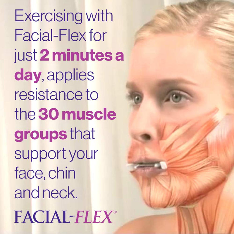 Facial Flex Facial Exercise and Neck Toning Kit Facial Flex Device, Facial Flex Bands 8 oz & 6 oz Packs & Carrying Case - FDA-Registered Exercise Devices for Face Lift Toning & Strengthening