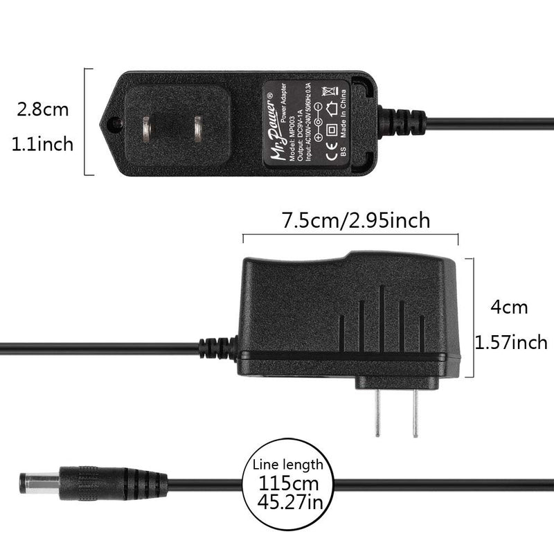 Mr.Power Guitar Effects Power Supply Adapter 9V DC 1A (1000mA) with Daisy Chain Cord Cable Free Insulated Cap (with 3 Way Cable) with 3 Way Cable
