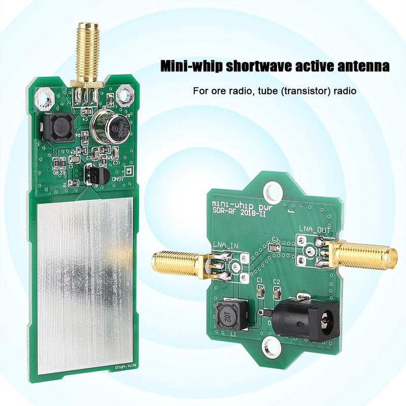 Wendry Radio Antenna, PCB Board Mini-Whip MF/HF/VHF/SDR Green Antenna Micro Radio Antenna for Ore Radio and Transistor Radio