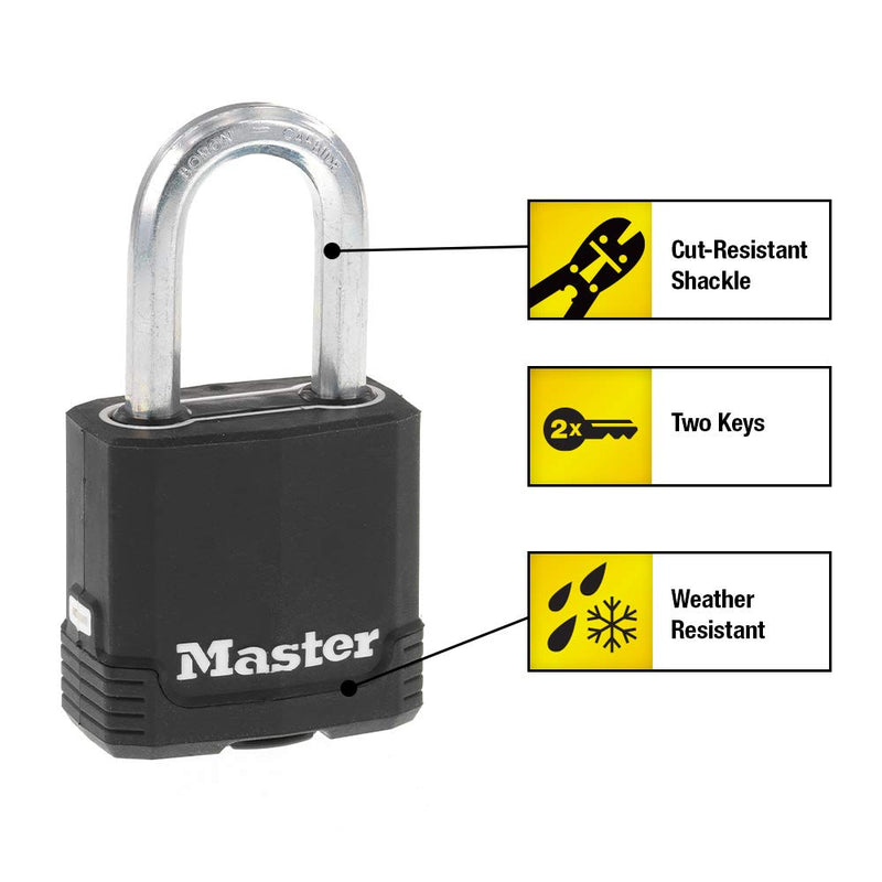 Master Lock M115XDLF Magnum Heavy Duty Outdoor Padlock with Key, 1 Pack