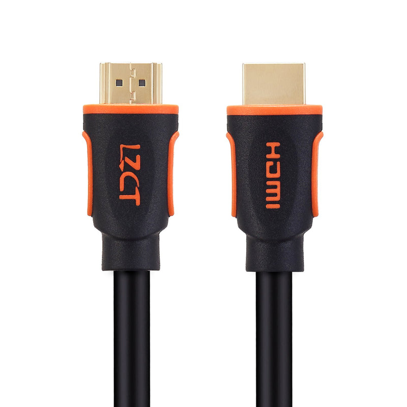 4K High Speed HDMI Cable 30FT with Ethernet LZCT HDMI Cord V2.0 Support 4K@60Hz Ultra HD 2160P 3D ARC HDR (Length from 3' to 125') Dual Color Mould black and orange