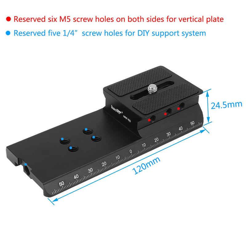 Haoge HRP-RS Camera Height Riser Quick Release Plate for DJI Ronin-S Ronin S Gimbal Stabilizer Height Riser Plate for Ronin S