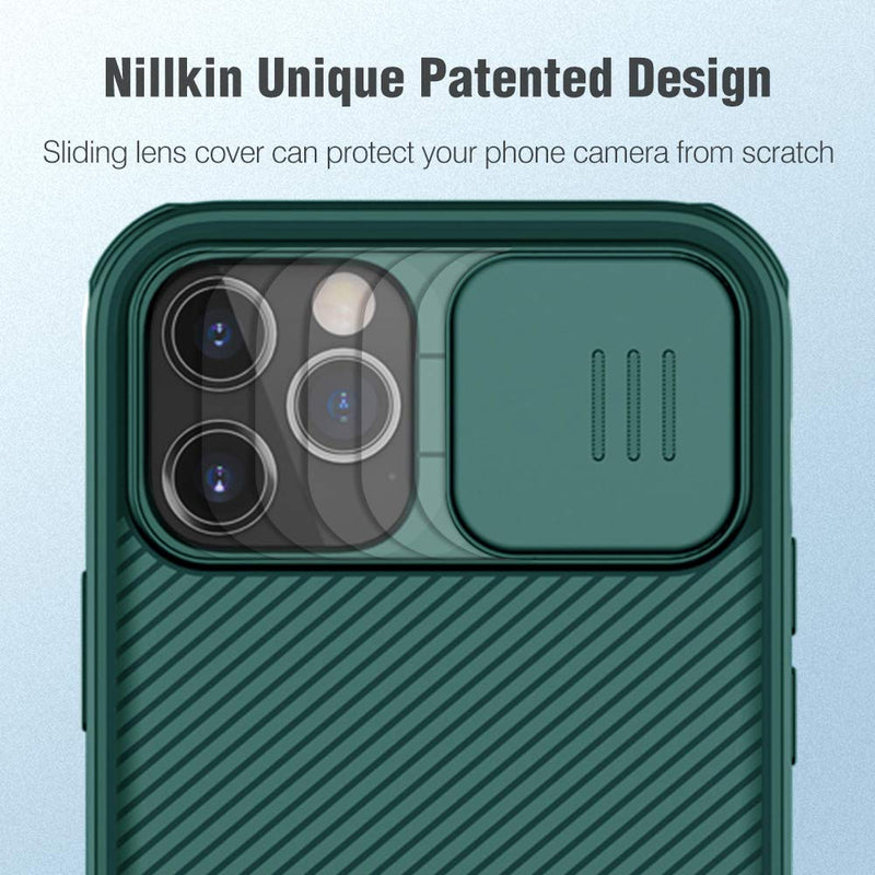 Nillkin Compatible with iPhone 12 Case, Compatible with iPhone 12 pro Case Series Case with Slide Camera Cove[Hard PC and TPU] Protective Case 360° Protect Buil Case (6.1'' 2020) Green iPhone 12 pro / 12