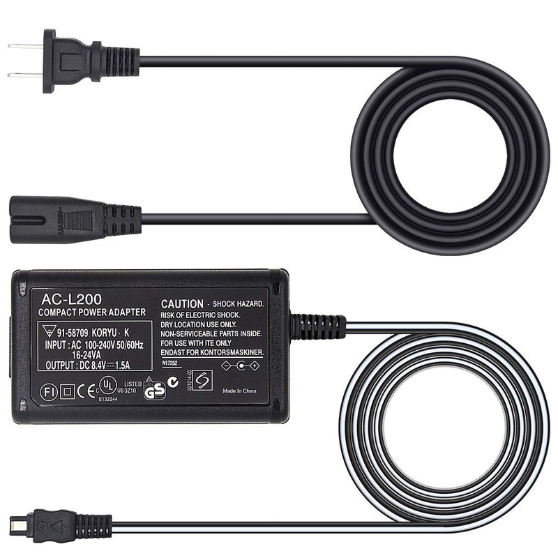 AC Power Adaptor Charger Compatible Sony HDR CX230 HDR-CX220 HDR-CX190 HDR-CX160 HDR-CX155 HDR-CX150 HDR-CX130 HDR-CX115 HDR-CX110 HDR-CX100, HDR-SR12, DCR-SR42 SR45 SR46 SR47 Handycam Camcorder