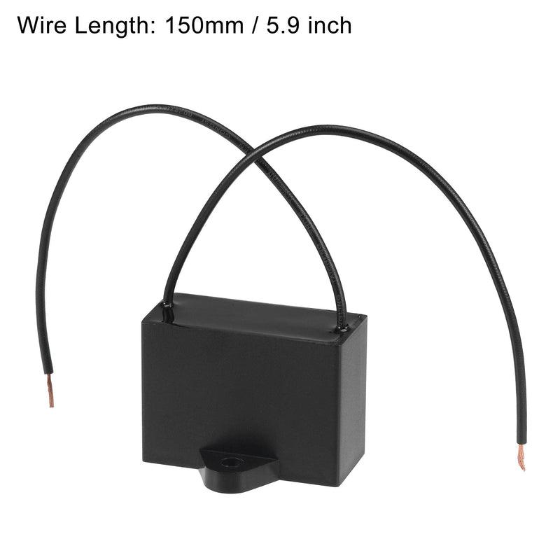 uxcell Ceiling Fan Capacitor CBB61 15uF 250V AC 2 Wires Metallized Polypropylene Film Capacitor 47x34x22mm for Electric Fan Pump Motor Generator 3Pcs