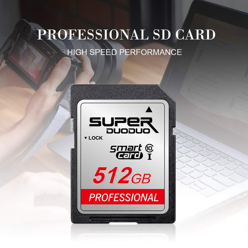 512GB SD Card 512GB Memory Card High Speed Class 10 TF Card for Cameras and Others Compatible Devices (512GB) 512GB-KA