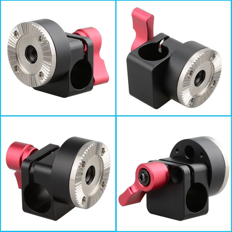 CAMVATE 15mm Single Rod Clamp Articulating with Rosette Lock(M6,31.8mm)